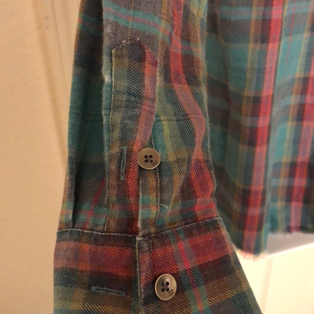 Blue Plaid Button Down Flannel Shirt - Picture 11 of 16